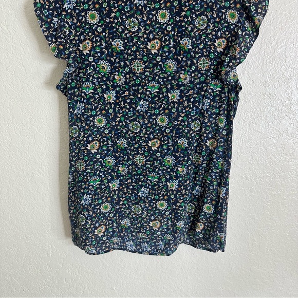 Tory Burch Printed Ruffle Shell Top size 4 - Picture 9 of 12